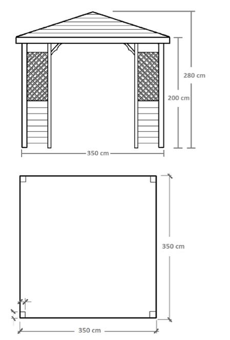 Gartenlaube VI 3,5x3,5x3m