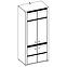 Schrank Sevilla 90cm Norwegische Kiefer/ Weiß,2