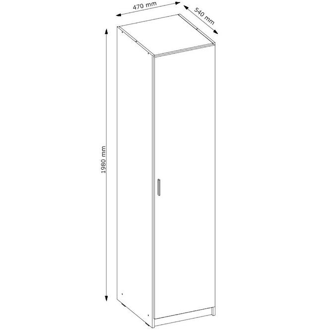 Schrank Snow 47cm Weiß