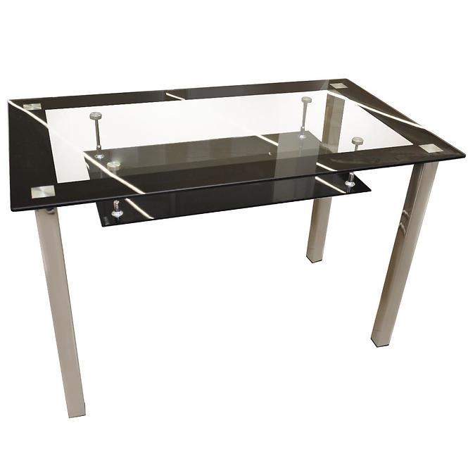 Tisch Star 120x70 Glas/Schwarz