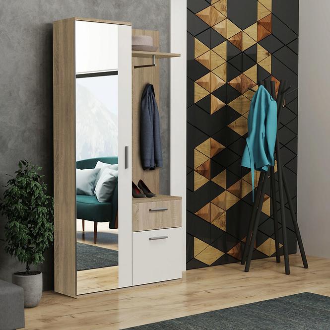 Garderobe Justus weiß Eiche Sonoma 97 cm