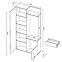 Garderobe Justus weiß Eiche Country 97 cm,4