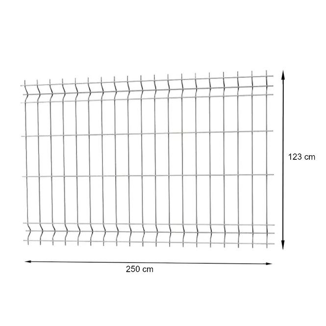Einstabmattenzaun 3D light 250x123cm verzinkt 7041057