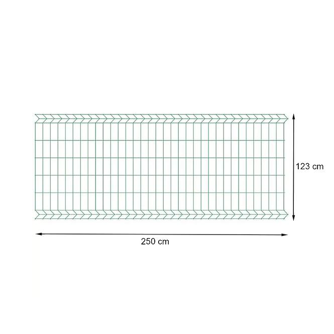 Einstabmattenzaun 3D light 250x123cm 7052326