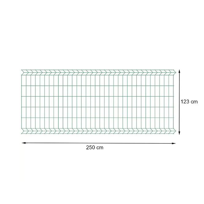 Einstabmattenzaun 3D light 250x123cm 7052326