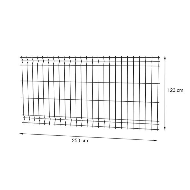 Einstabmattenzaun 3D light 250x123cm 7062170