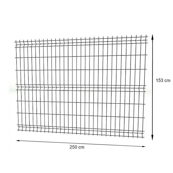 Einstabmattenzaun 3D light II 250x123cm 7062172