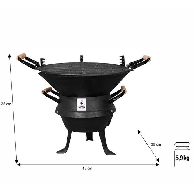 Gusseisen Grill Fass FI. 36 cm 10300