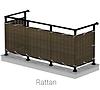 Balkonverkleidung 75 cm x 600 cm rattan wenge