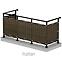 Balkonverkleidung 75 cm x 600 cm rattan wenge