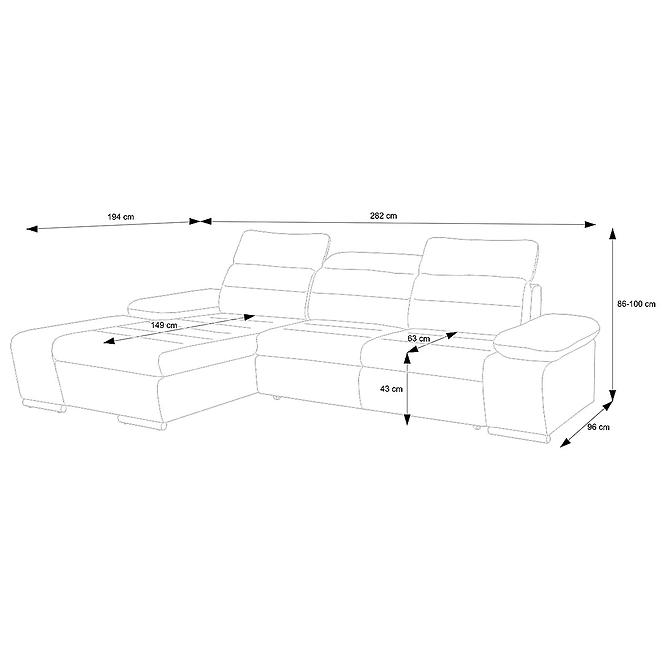 Ecksofa Korfu L rico 14