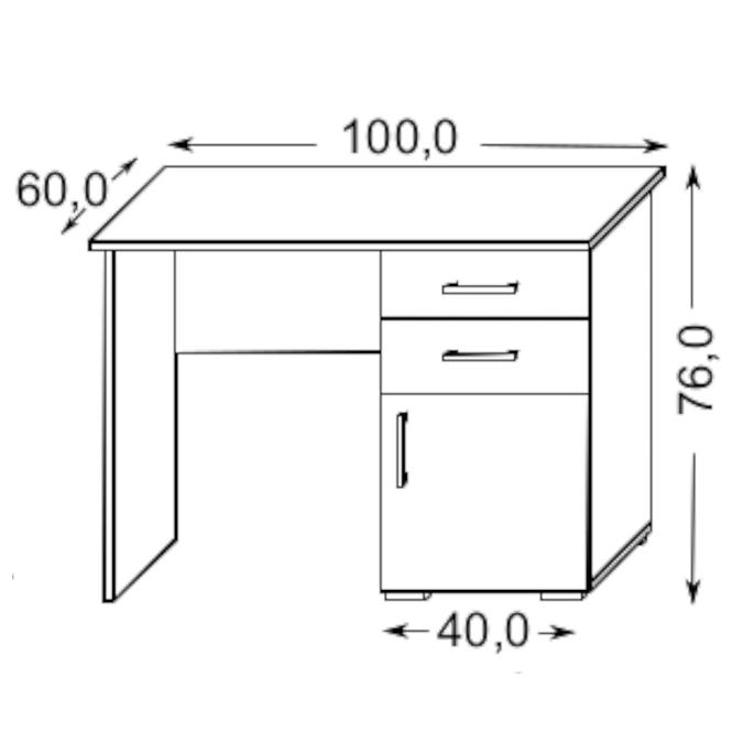 Schreibtisch Adam 100cm Eiche Sonoma