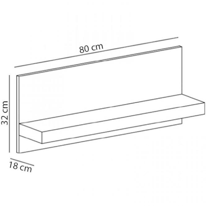 Regal Paris 80cm Eiche Stirling/Weiß
