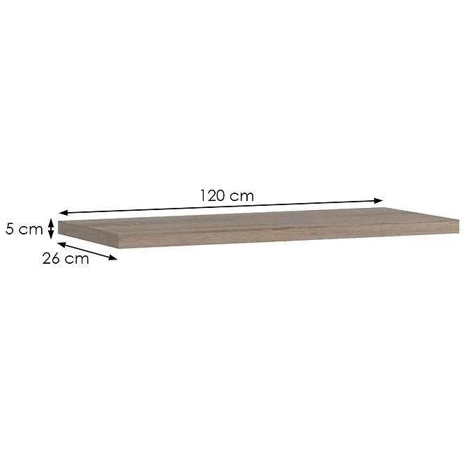 Regal Kate 120cm Eiche Trüffel                     
