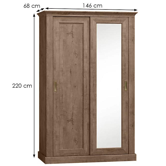 Schrank Antica 146cm Eiche Lefkas