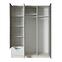 Schrank Rest 145cm Grau/ Eiche Weiß,2