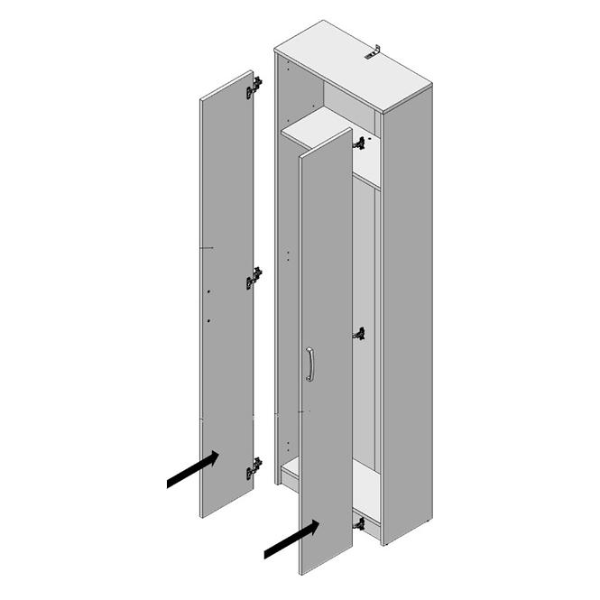 Garderobe Niko 135cm Eiche Sonoma