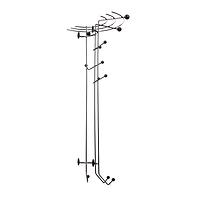 Elvis 9 Wandgarderobe 9 Haken lang mit Regal 5329-2020 Anthrazit