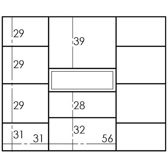 Vitrine Fill 127cm Eiche Sonoma/Grafit