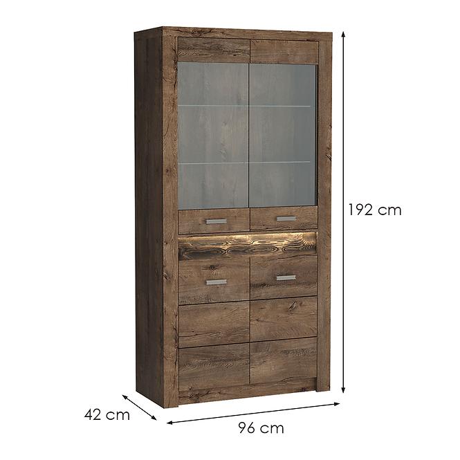 Vitrine Indianapolis 96cm Asche