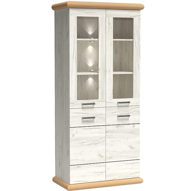 Vitrine Kora 87cm Craft Gold/Craft Weiß