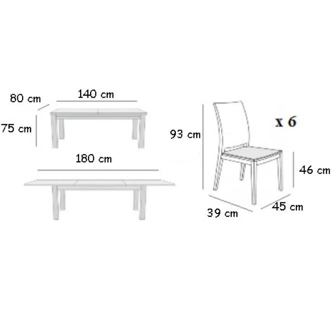 Esszimmer Set Kr573 Nuß luizjana 5