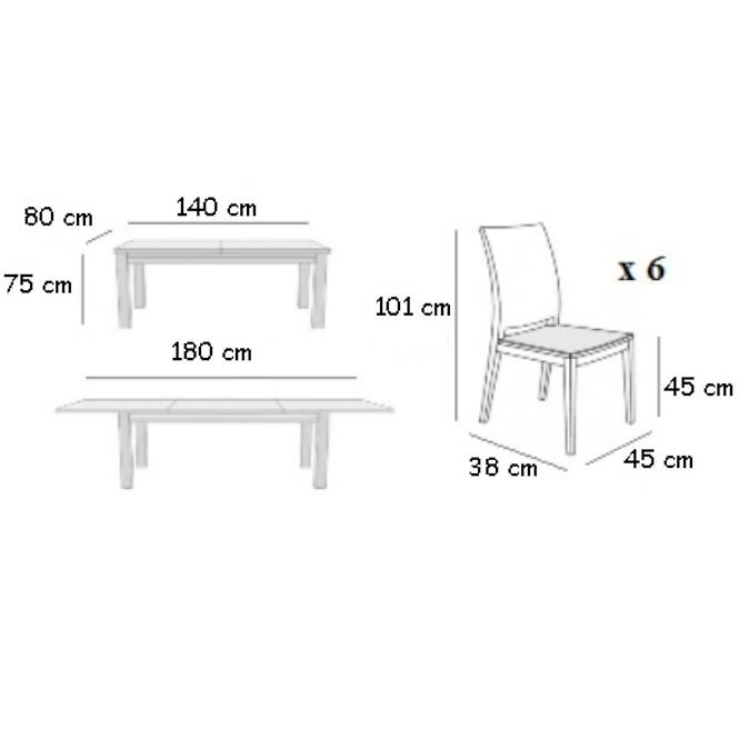 Esszimmer Set Kr573 Nuß Luizjana 5