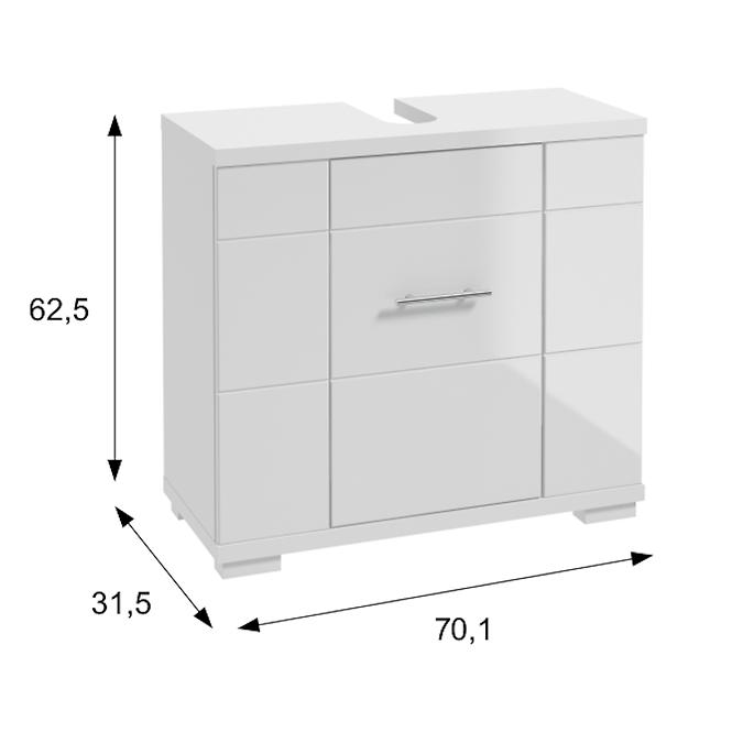 Schrank Bari d70 1d0s dsm weiß