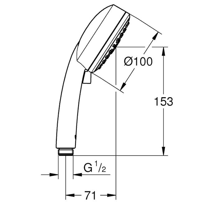 Brausenkopf  Grohe Vitalio Comfort 3 26092000,2