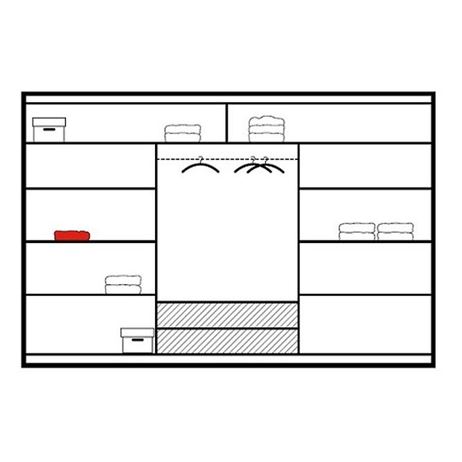 Schrank Lizbona 250cm Eiche Sonoma 