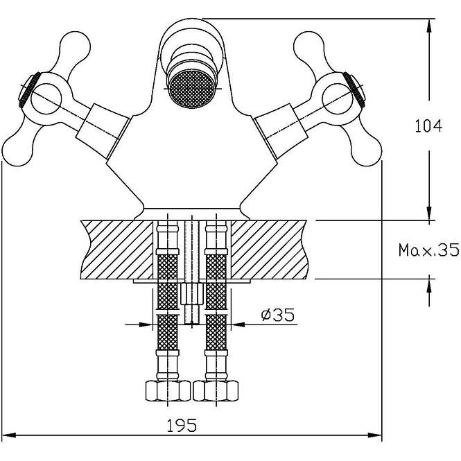 Bidetarmatur HB851-BB Friga