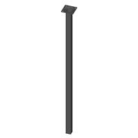 Möbelfuß eckig 25x25x700 mm,  schwarz
