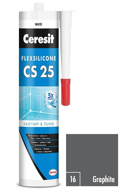 Sanitärsilikon Ceresit cs25 16 graphit 280 ml