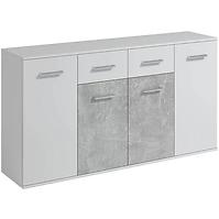 Kommode Jacob 150cm Weiß/ Beton