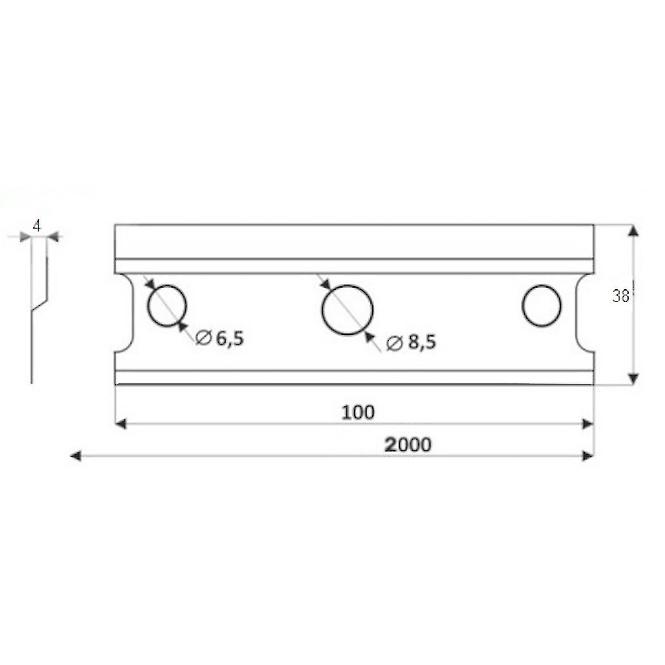 Montageleiste 2 MB,4