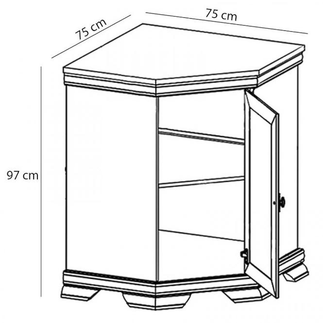 Kommode System Kora 75cm Weiß, KKN1