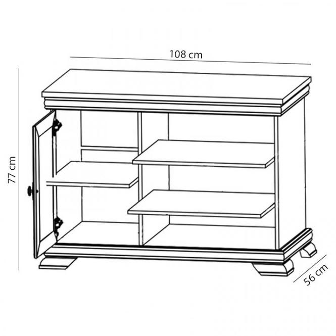 Tv Tisch Kora 108cm Weiß, KRT