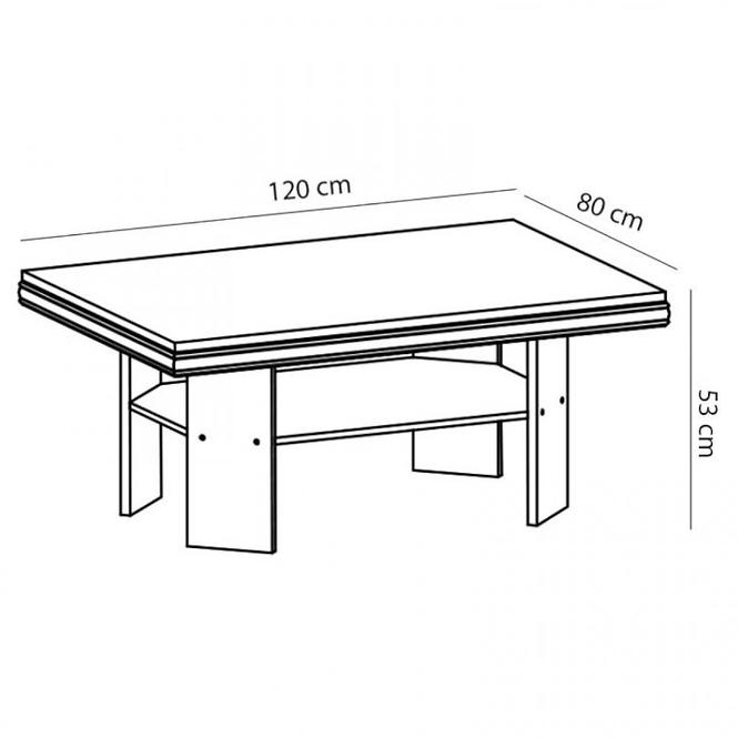 Couchtisch Kora 120cm Weiß, KL