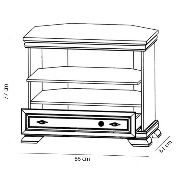 Tv Tisch Kora 89cm Weiß, KRTN