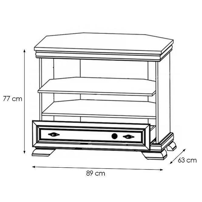 Tv Tisch Kora 89cm Weiß, KRTN