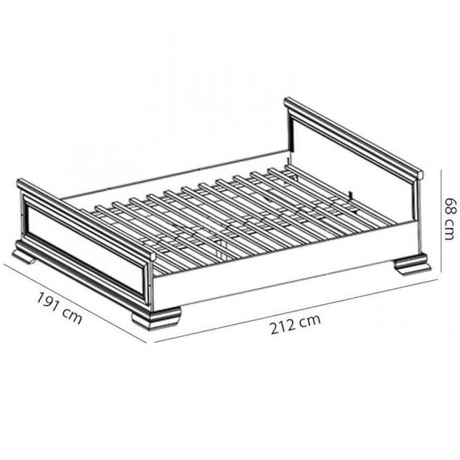 Bett Kora 170cm Weiß, KLS