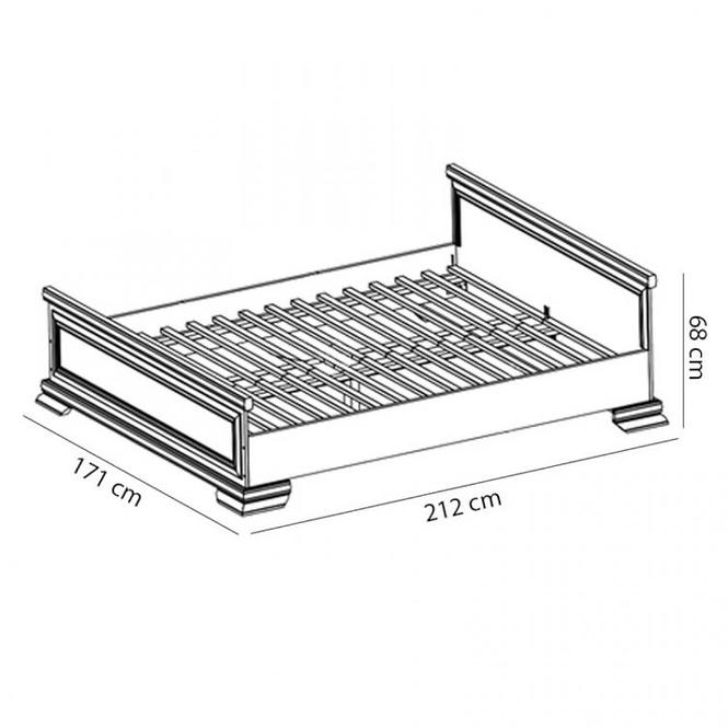 Bett Kora 170cm Eiche Canyon, KLS