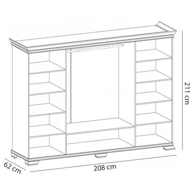 Schrank Kora 208cm Samoa King, KS3,2