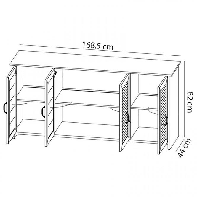 Kommode Orient 128,4cm Weiß, K4D