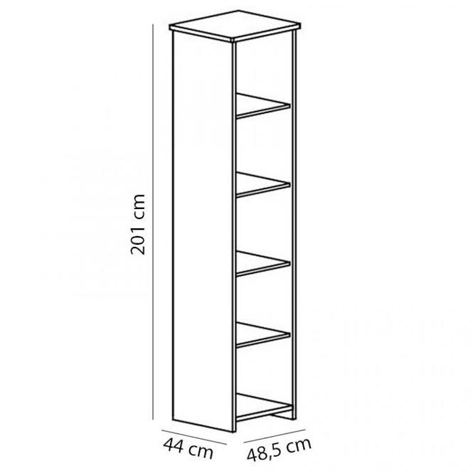 Schrank Orient 48,4cm Weiß, S1D