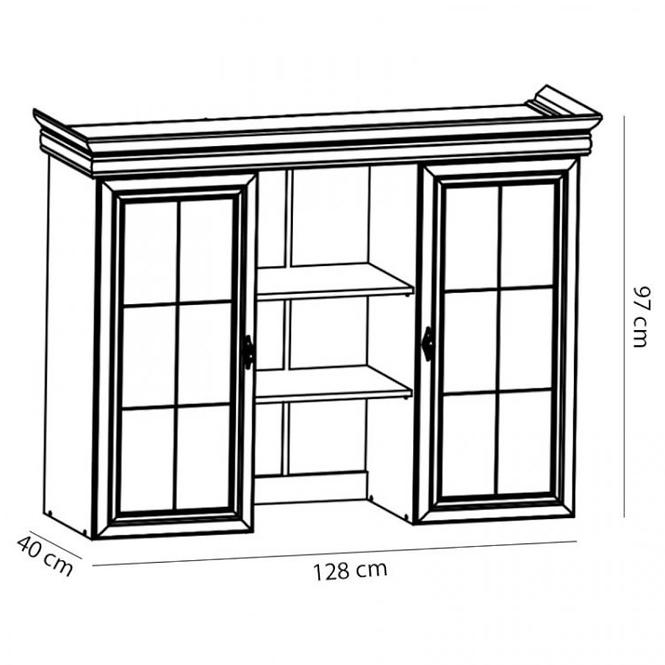 Vitrine Kora 128cm Samoa King, KN4