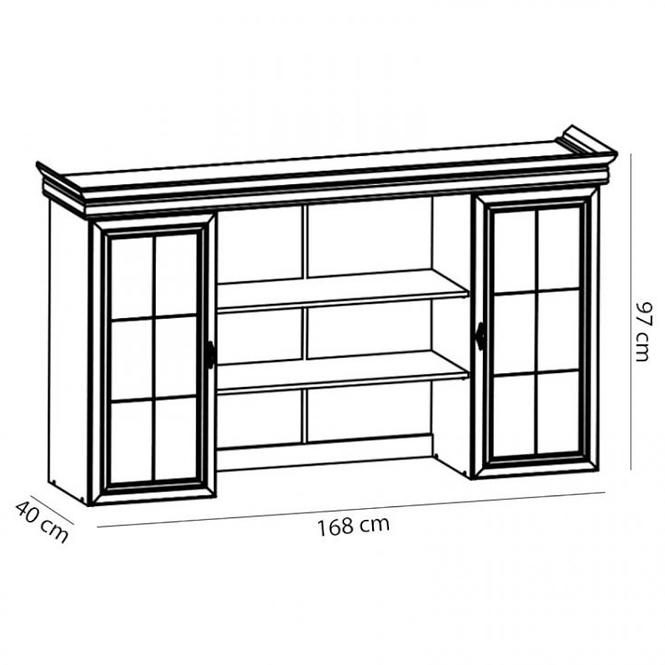 Vitrine Kora 168cm Samoa King, KN5