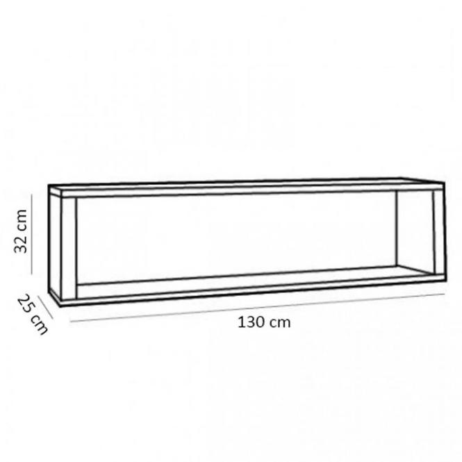 Regal Montana 130cm Eiche Trüffel, W1