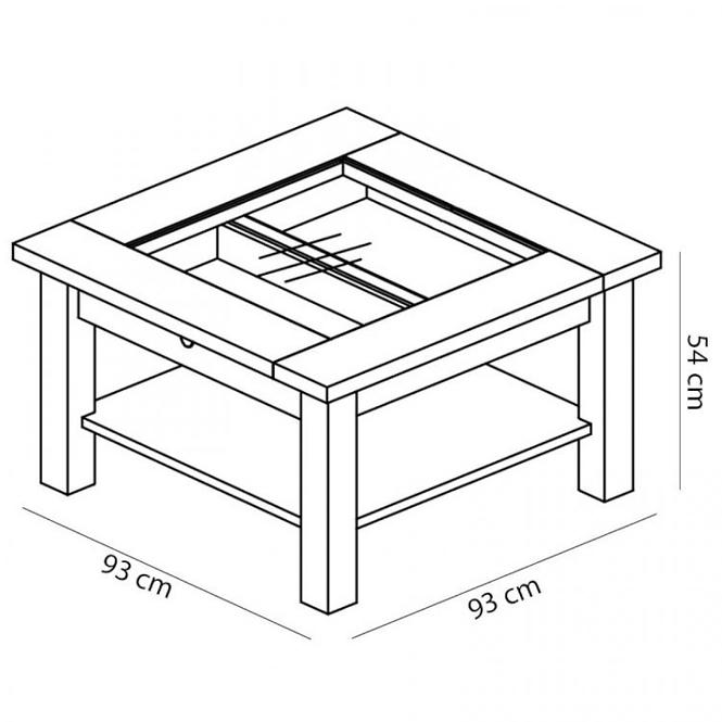 Couchtisch Orient 93cm Weiß, ST