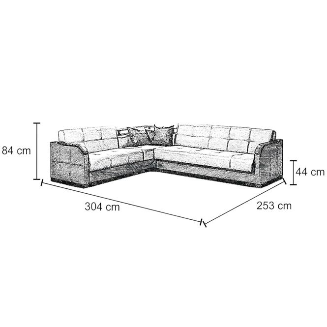 Ecksofa Futuro L madryt 1100 + inari 91